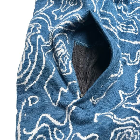 Lululemon | Men | Geo Knit Poseidon Silver Slate Active Travel Hoodie | Medium - Picture 9 of 13